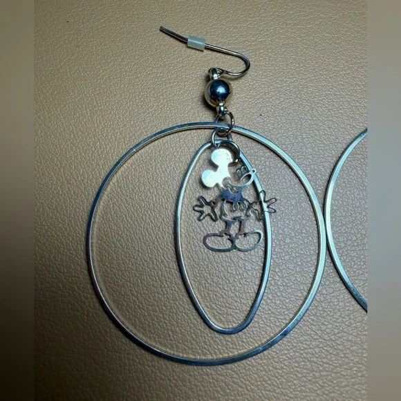 Disney Mickey Mouse Lightweight Dangle Hoop Earrings - Picture 9 of 10